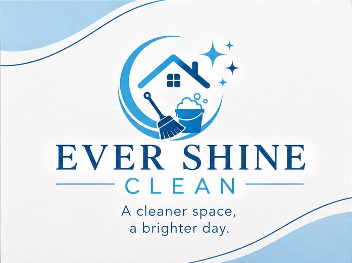 Ever Shine Clean logo card: A cleaner space, a brighter day.